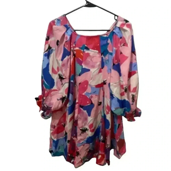 Umgee Floral High Low Blouse Size 1X - Picture 3 of 5